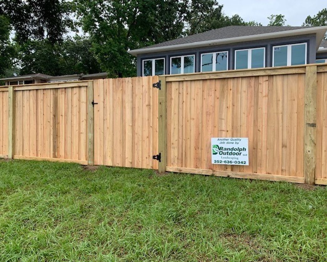 Well constructed wooden fence